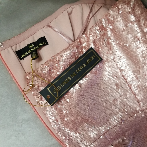 🍒NWT🍒 DRESS THE POPULATION COCKTAIL DRESS - Picture 10 of 10